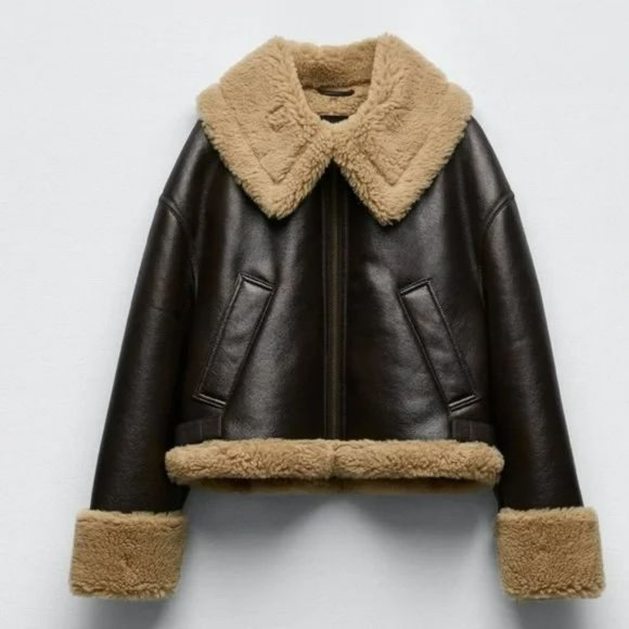 ZARA FAUX FUR DOUBLE FACED JACKET - Picture 3 of 13